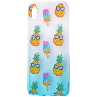 Чохол для Samsung Galaxy A02 (A022) Wave Sweet white / turquoise / pineapple