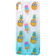Чохол для Samsung Galaxy A02 (A022) Wave Sweet white / turquoise / pineapple