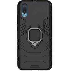 Чехол для Samsung Galaxy A02 (A022) Transformer Ring ударопрочный с кольцом черный