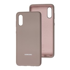 Чохол Samsung Galaxy A02 (A022) Silicone Full сірий / lavender