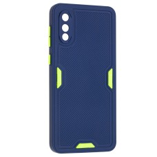 Чохол Samsung Galaxy A02 (A022) Ribbed camera синій
