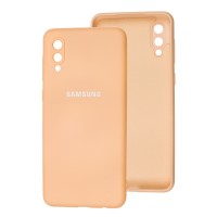 Чохол для Samsung Galaxy A02 (A022) Lime silicon з мікрофіброю рожевий