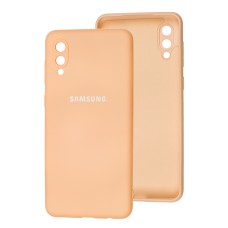Чохол для Samsung Galaxy A02 (A022) Lime silicon з мікрофіброю рожевий
