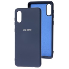 Чохол Samsung Galaxy A02 (A022) Silicone Full темно-синій / midn blue