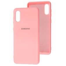 Чохол Samsung Galaxy A02 (A022) Silicone Full рожевий / pink