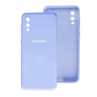 Чохол для Samsung Galaxy A02 (A022) Lime silicon з мікрофіброю фіолетовий