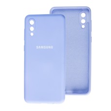 Чохол для Samsung Galaxy A02 (A022) Lime silicon з мікрофіброю фіолетовий