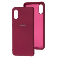 Чохол Samsung Galaxy A02 (A022) Silicone Full бордовий / marsala