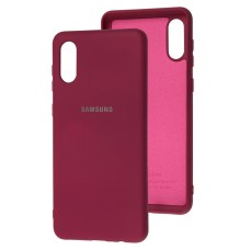 Чохол Samsung Galaxy A02 (A022) Silicone Full бордовий / marsala