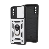 Чохол для Samsung Galaxy A02 (A022) Serge Ring Armor удароміцний сріблястий