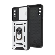 Чохол для Samsung Galaxy A02 (A022) Serge Ring Armor удароміцний сріблястий