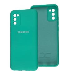 Чохол Samsung Galaxy A02s / M02s Full camera бірюзовий / marine green