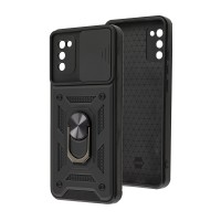 Чохол для Samsung Galaxy A02s (A025) Serge Ring Armor ударостійкий чорний