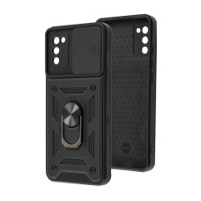Чохол для Samsung Galaxy A02s (A025) Serge Ring Armor ударостійкий чорний