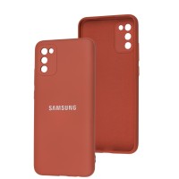 Чохол Samsung Galaxy A02s / M02s Full camera марсала