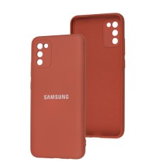 Чохол Samsung Galaxy A02s / M02s Full camera марсала