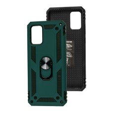 Чохол для Samsung Galaxy A02s (A025) / M02s (M025) Serge Ring ударостійкий темно-зеленому