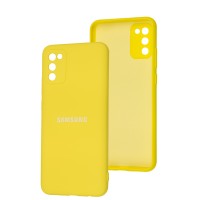 Чохол Samsung Galaxy A02s / M02s Full camera жовтий / yellow