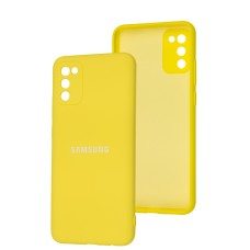Чохол Samsung Galaxy A02s / M02s Full camera жовтий / yellow