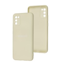 Чохол Samsung Galaxy A02s / M02s Full camera білий / antique white