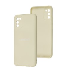 Чохол Samsung Galaxy A02s / M02s Full camera білий / antique white