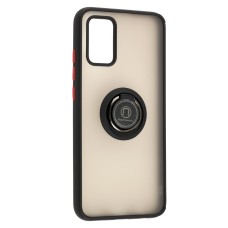 Чохол Samsung Galaxy A02s (A025) LikGus Edging Ring чорний / червоний
