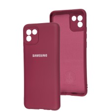 Чохол Samsung Galaxy A03 (A035) Silicone Full camera marsala