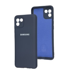 Чохол Samsung Galaxy A03 (A035) Silicone Full camera midnight blue