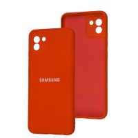 Чохол Samsung Galaxy A03 (A035) Full camera червоний