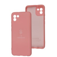 Чохол для Samsung Galaxy A03 (A035) Silicone Full Тризуб розовий / light pink