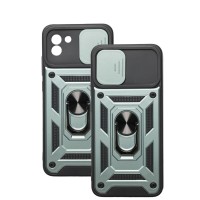 Чохол для Samsung Galaxy A03 (A035) Serge Ring Armor ударостійкий зелений