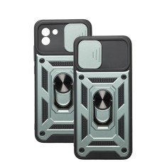 Чохол для Samsung Galaxy A03 (A035) Serge Ring Armor ударостійкий зелений
