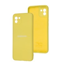 Чохол Samsung Galaxy A03 (A035) Full camera лимонний