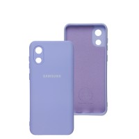 Чохол Samsung Galaxy A03 Core (A032) Silicone Full camera бузковий / dasheen