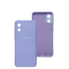 Чохол Samsung Galaxy A03 Core (A032) Silicone Full camera бузковий / dasheen