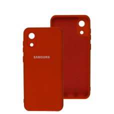 Чохол Samsung Galaxy A03 Core (A032) Silicone Full camera червоний