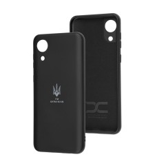 Чохол Samsung Galaxy A03 Core (A032) Silicone Full Тризуб чорний