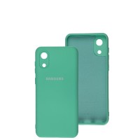 Чохол Samsung Galaxy A03 Core (A032) Silicone Full camera бірюзовий