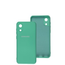 Чохол Samsung Galaxy A03 Core (A032) Silicone Full camera бірюзовий