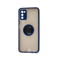 Чохол Samsung Galaxy A03s (A037) LikGus Edging Ring синій