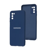 Чохол Samsung Galaxy A03s (A037) Full camera синій / navy blue