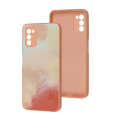 Чохол Samsung Galaxy A03s (A037) Marble Clouds pink sand