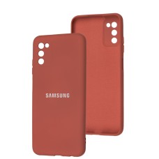 Чохол Samsung Galaxy A03s (A037) Full camera марсала