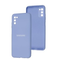 Чохол Samsung Galaxy A03s (A037) Full camera синій / lilac blue