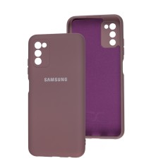 Чохол Samsung Galaxy A03s (A037) Full camera темно-ліловий