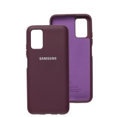 Чохол Samsung Galaxy A03s (A037) Silicone Full бордовий / marsala фуксія