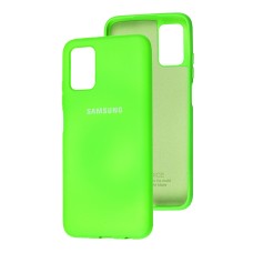 Чохол Samsung Galaxy A03s (A037) Silicone Full салатовий неон