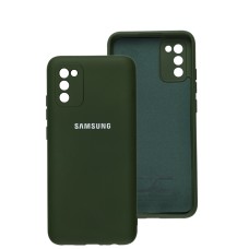 Чохол Samsung Galaxy A02s / M02s Full camera зелений / dark green