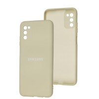 Чохол Samsung Galaxy A03s (A037) Full camera білий / antique white