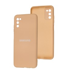 Чохол Samsung Galaxy A03s (A037) Full camera розовий / pink